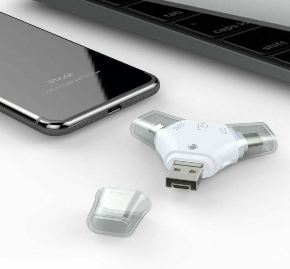 TF Card Reader USB 2.0 For iPhone 11 12 13 Micro USB Type C Android OTG Phones - Fresh Stock Dated February 2026