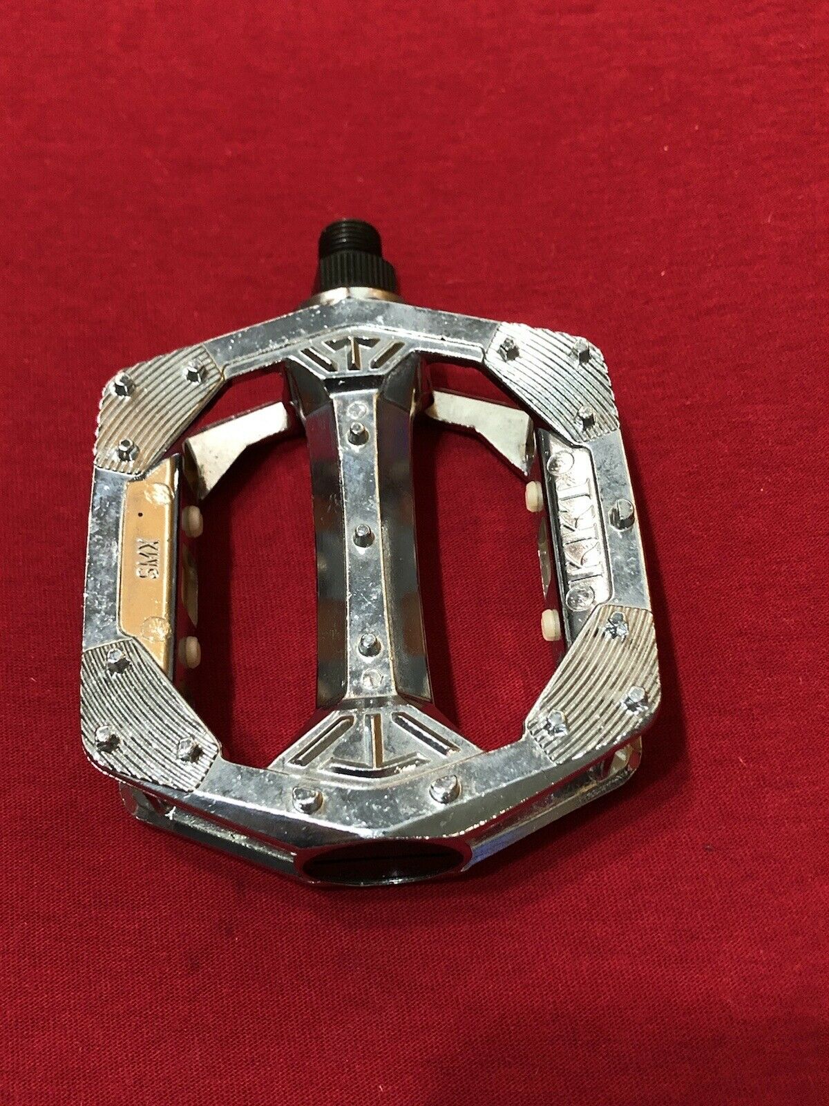 MINT CHROME KKT SMX 1/2 LEFT SINGLE ORPHAN PEDAL OLD SCHOOL BMX - Fresh Stock Dated December 2025