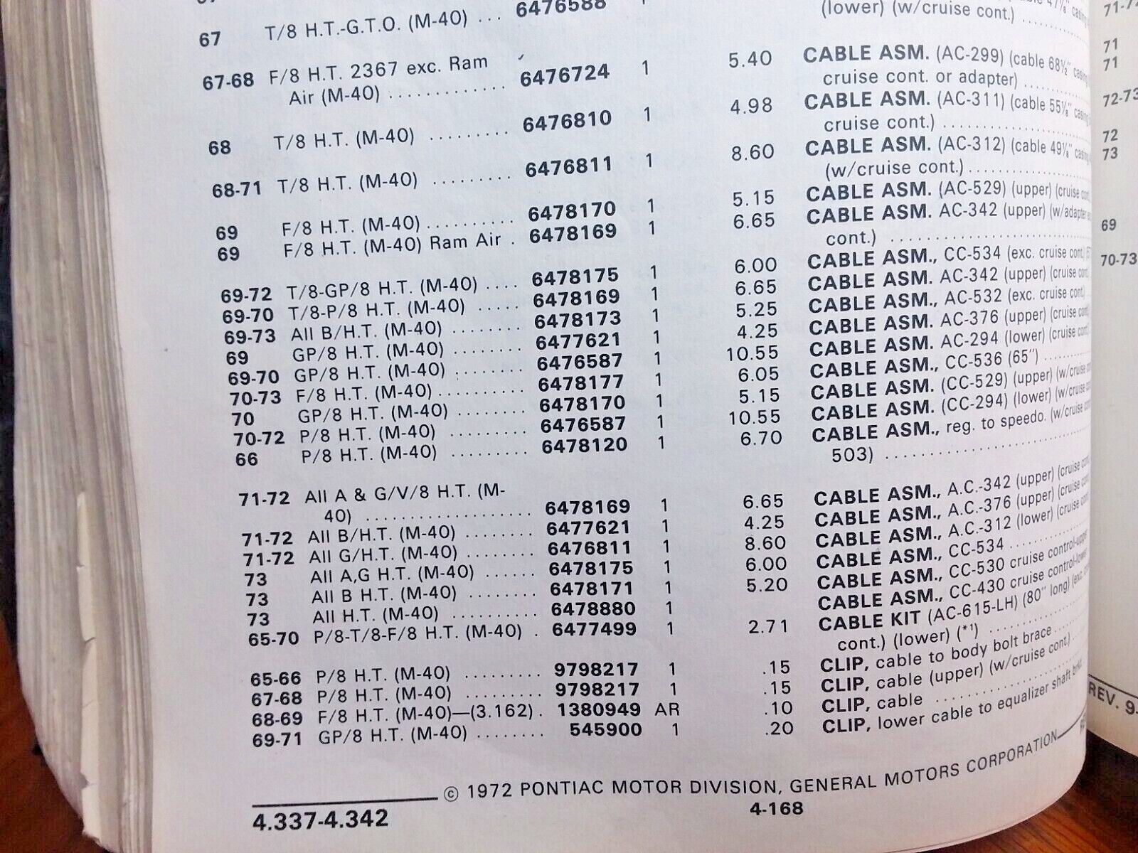1970 1971 1972 TRANS AM FIREBIRD CAMARO Z28 442 NOVA NOS RAM AIR 455 HO SD LS6 - Fresh Stock Dated February 2026