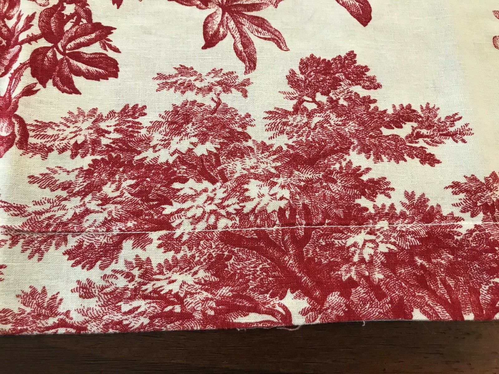 POTTERY BARN  PILLOW SHAM ~ MATINE RED TOILE ~ COTTON / LINEN BLEND - Fresh Stock Dated December 2025
