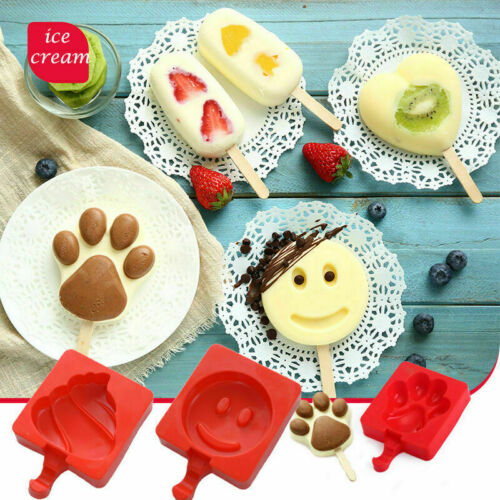 Silicone Ice Cream Mold Ice Lolly Maker Frozen Mould Popsicle Chocolate Tray - Fresh Stock Dated December 2025