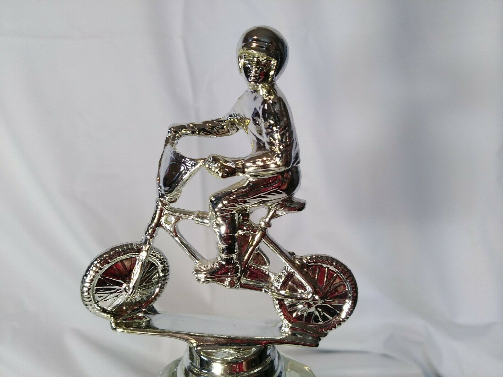 Vintage 1981 BMX Bicycle Bike Trophy Angola, IN 1st Place Novice - Fresh Stock Dated December 2025