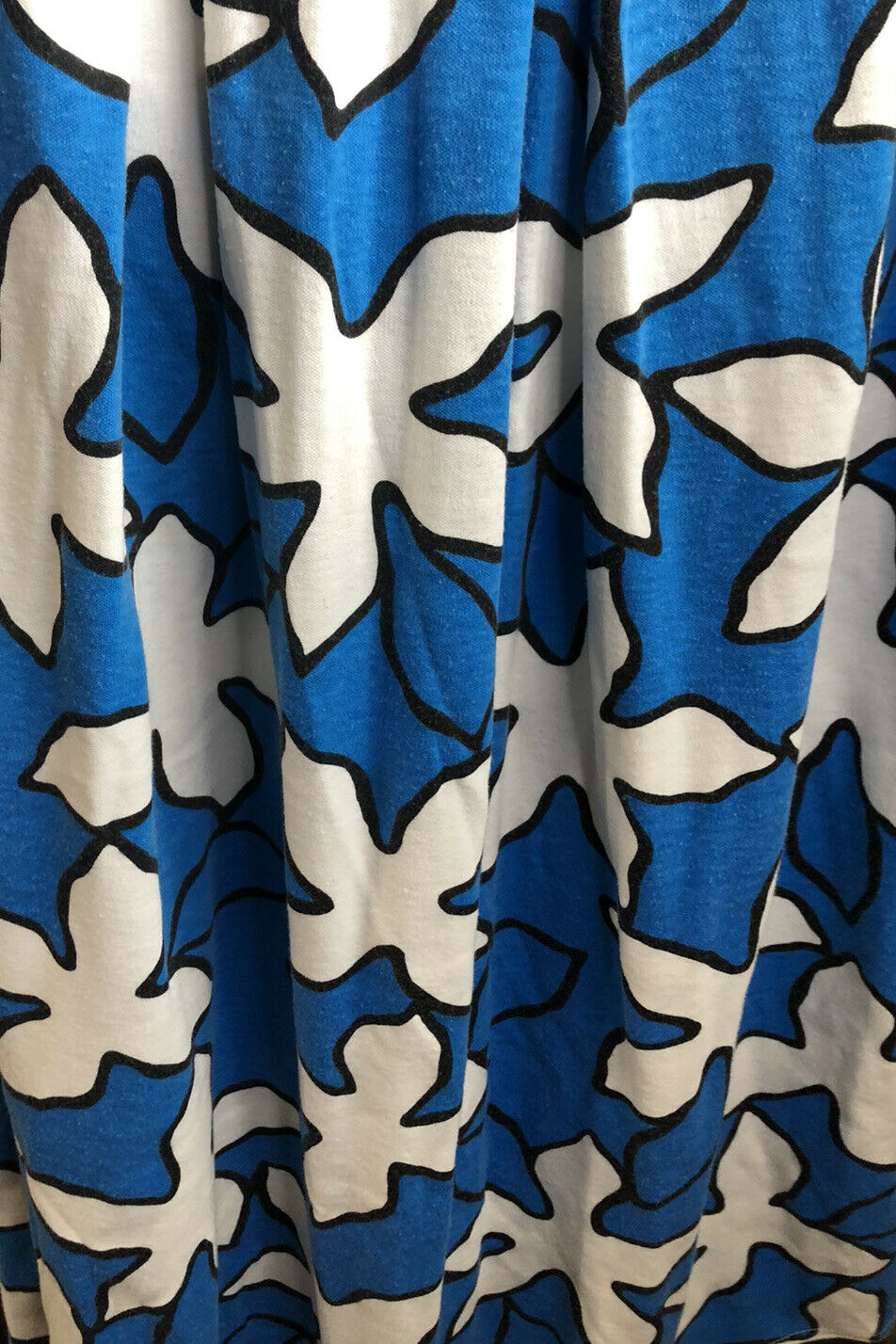 Vintage Panther Skirt Blue White Elastic Waist Flowers Size Medium - Fresh Stock Dated December 2025