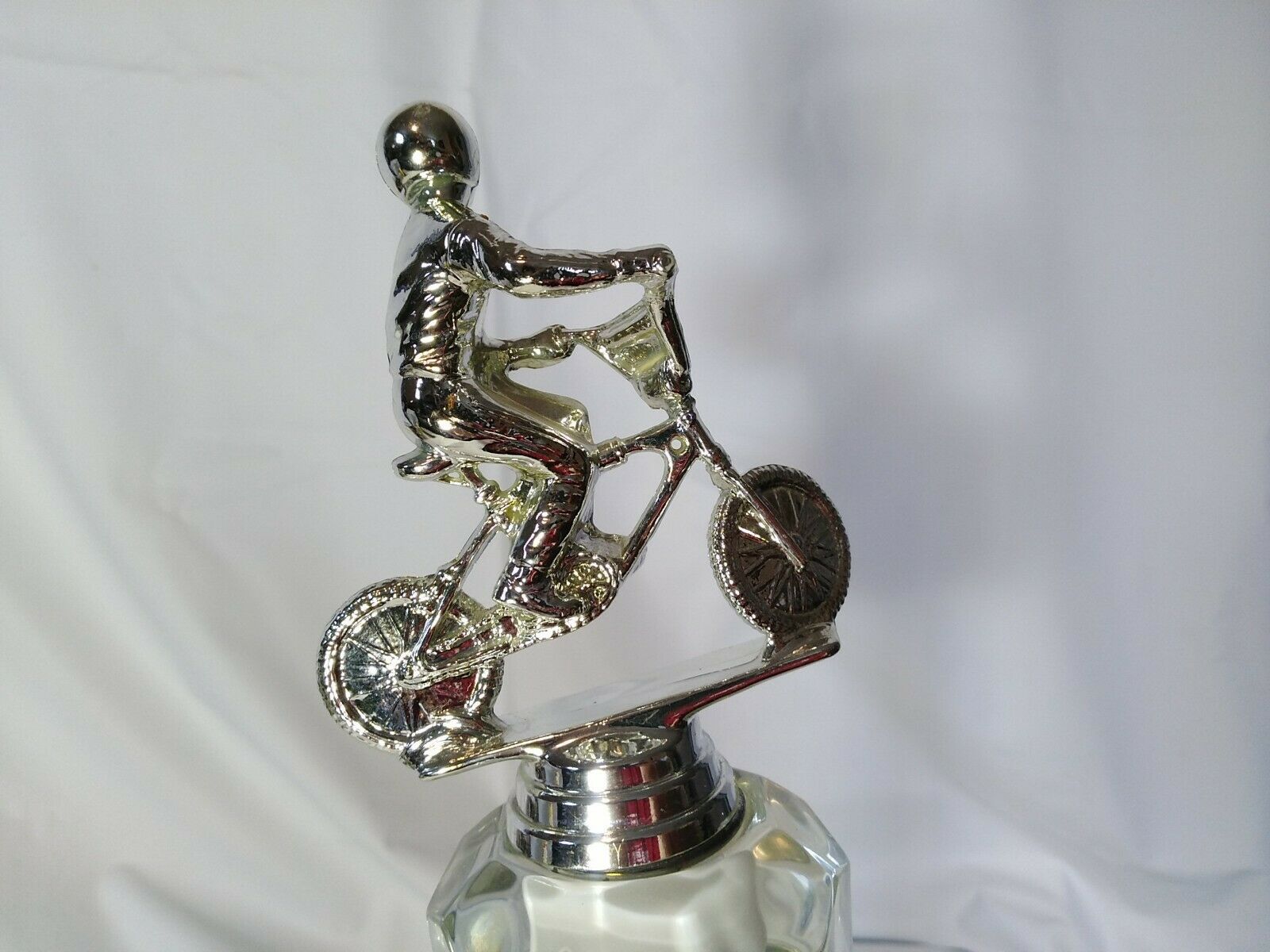 Vintage 1981 BMX Bicycle Bike Trophy Angola, IN 1st Place Novice - Fresh Stock Dated December 2025