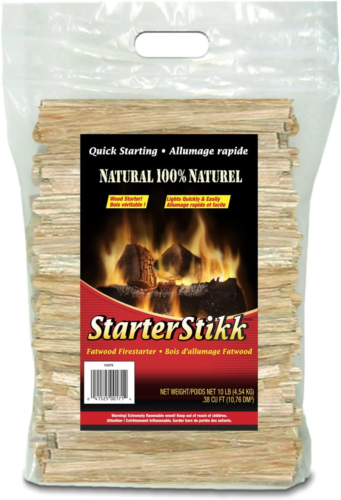 Pine Mountain 531-160-813 All-Natural Fatwood StarterStikk Fire Starter 10 lbs. - Fresh Stock Dated December 2025