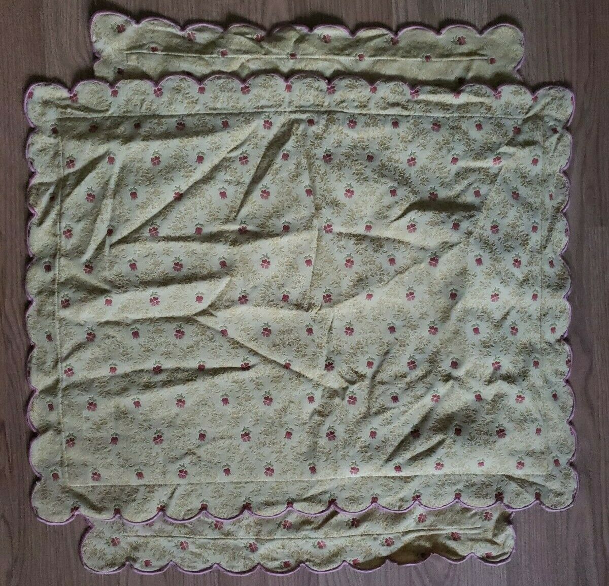 2 Jane Wilner Haute Couture Linens Pillow Shams Yellow Red Floral - Fresh Stock Dated February 2026