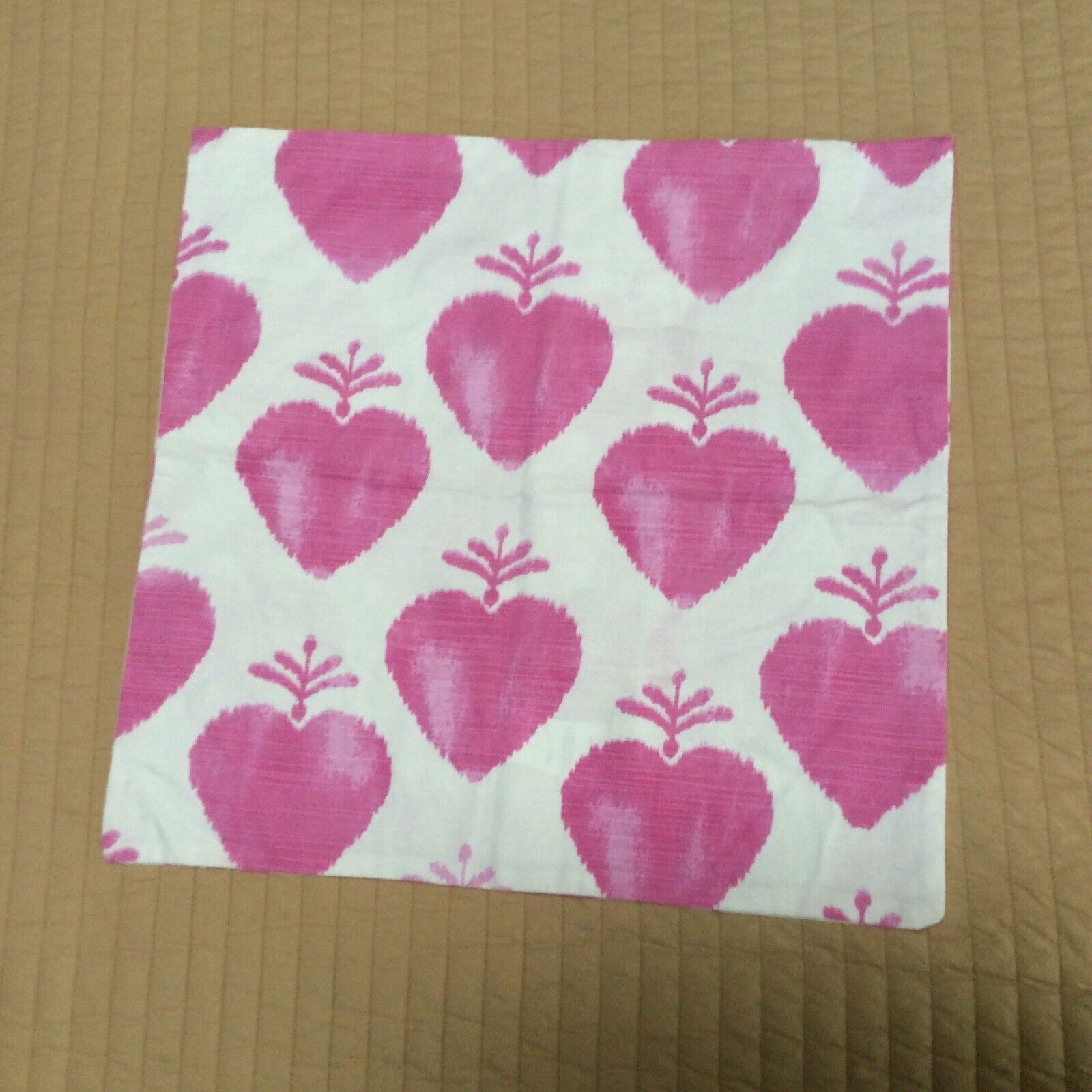 Pair 2 Pottery Barn Kids Sham Watercolor Pink Heart Decorative  20x20 cotton NWT - Fresh Stock Dated February 2026