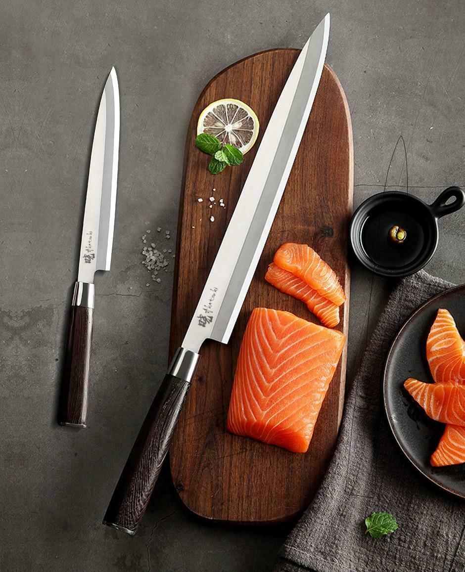 Japanese Sashimi Sushi Yanagiba Knife 9.5 inch Chef Wood Handle Fish Filleting - Fresh Stock Dated December 2025