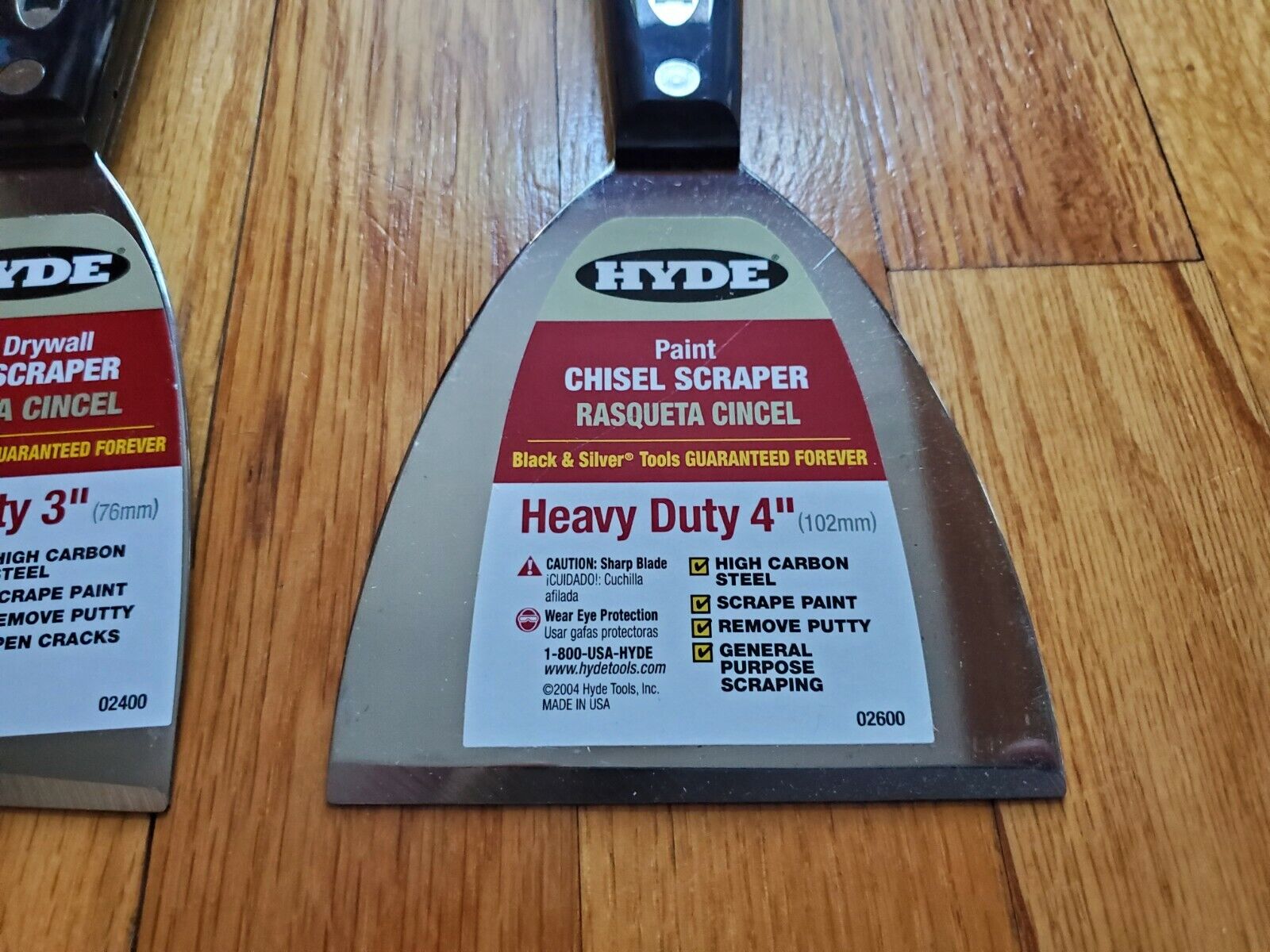 HYDE Drywall Chisel Scraper Flexible Taping Knifes SET of 3 EA Brand New - Fresh Stock Dated February 2026