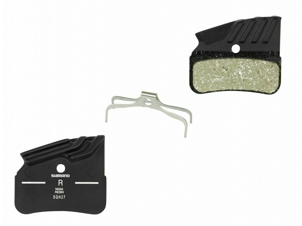 GENUINE Shimano N03a Finned Resin Disc Brake Pad With Spring Y1XD98010 - Fresh Stock Dated February 2026