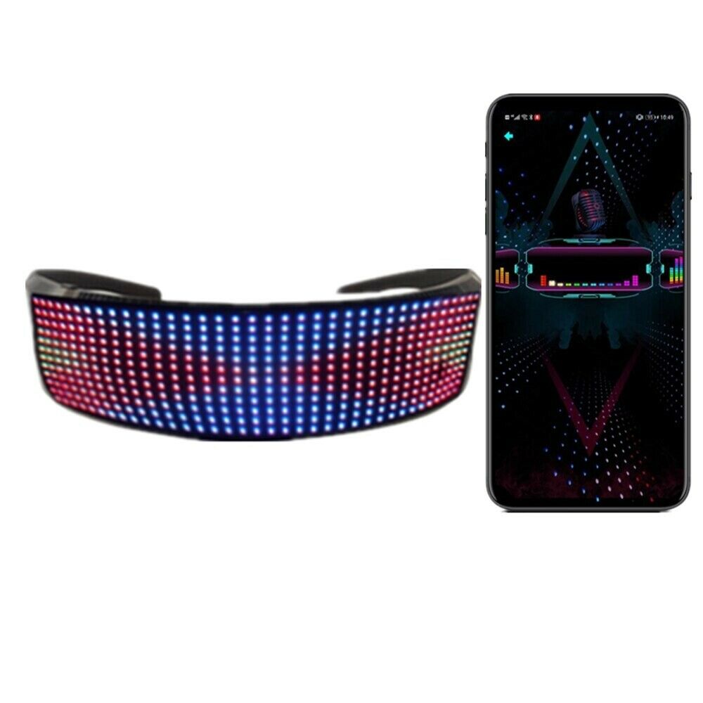 6 Colors Magic Led Eye Glasses Bluetooth App Control DIY Led Glasses - Fresh Stock Dated February 2026