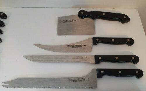 Lot of 17 Ronco Showtime Six Star Stainless Steel Gourmet Knife Set - Fresh Stock Dated December 2025