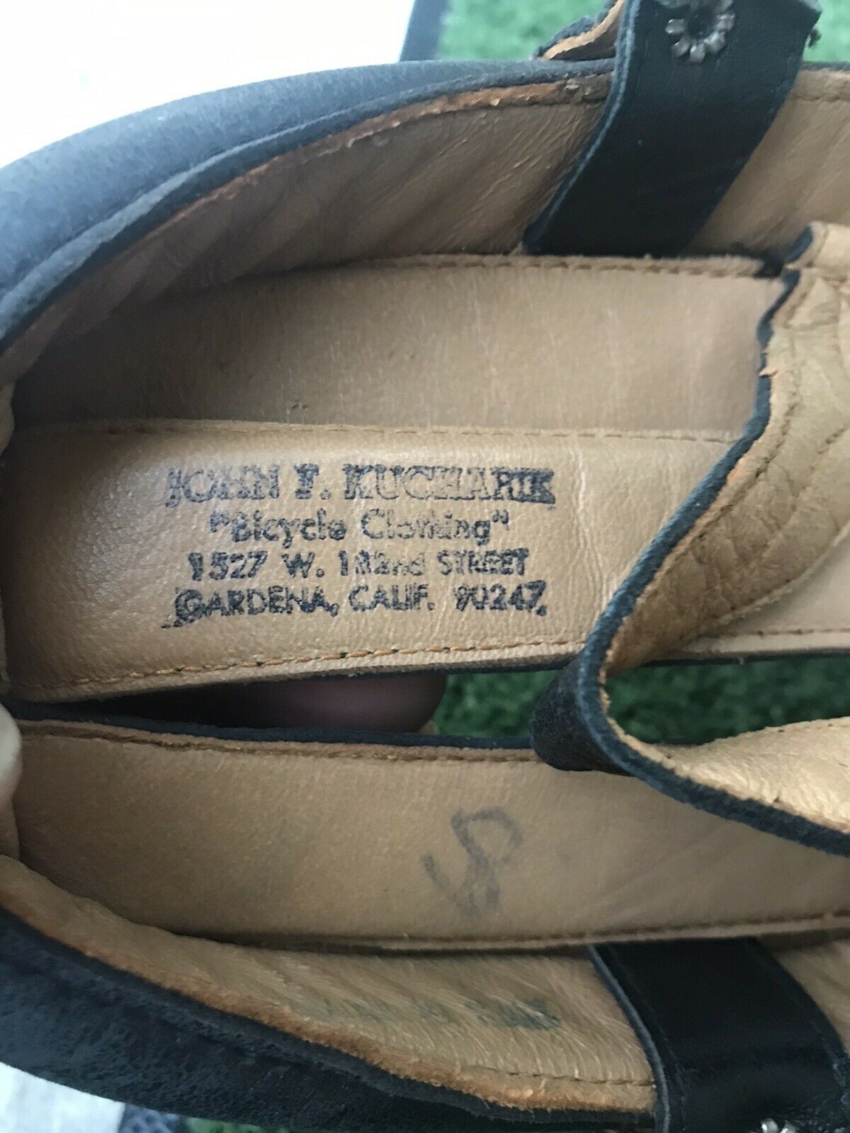 Vintage John F. Kucharik Vintage LEATHER BICYCLE HELMET -Cycling Bike Helmet - Fresh Stock Dated February 2026