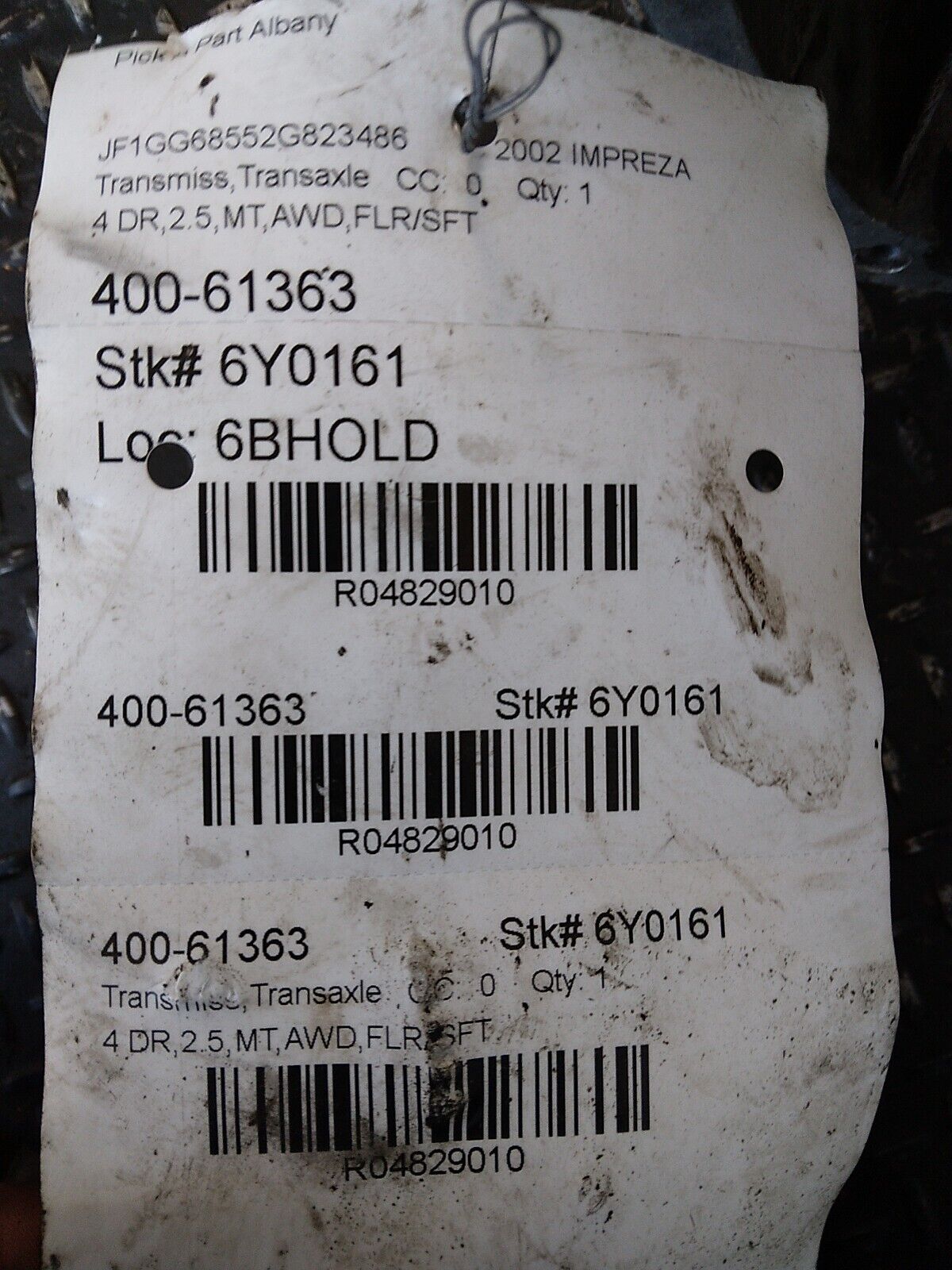 2002-2003 Subaru Impreza Outback AWD 2.5L Manual 5 Speed Transmission Gearbox - Fresh Stock Dated February 2026