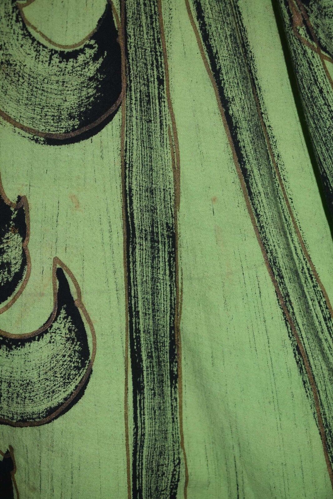 Vintage Circa 1950s Tel Art Mexican Painted Skirt Lime Tone Green XS S As Is - Fresh Stock Dated March 2026