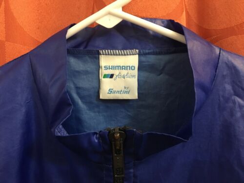 L VINTAGE 1980s Dura Ace Deore SHIMANO Cycling Jersey Wind Jacket SANTINI ITALY - Fresh Stock Dated December 2025