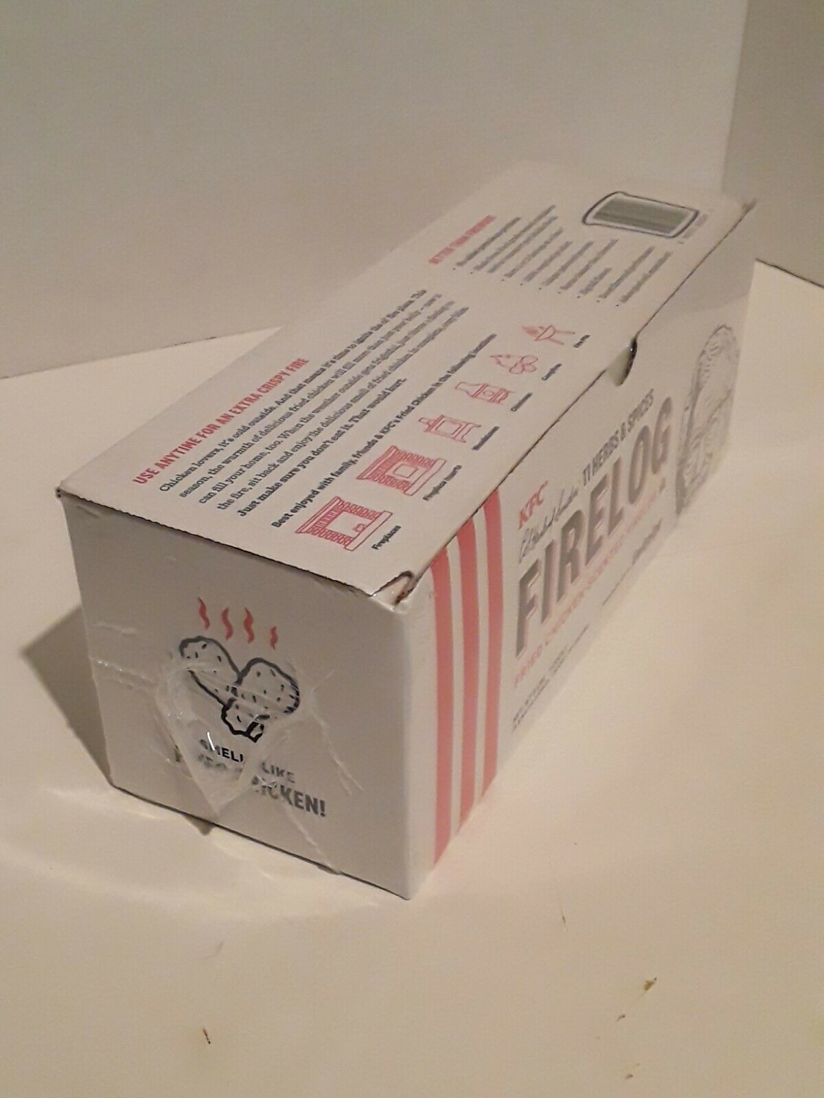 KFC FIRE LOG 11 HERBS & SPICES ENVIROLOG KENTUCKY FRIED CHICKEN FIRE LOG - Fresh Stock Dated December 2025