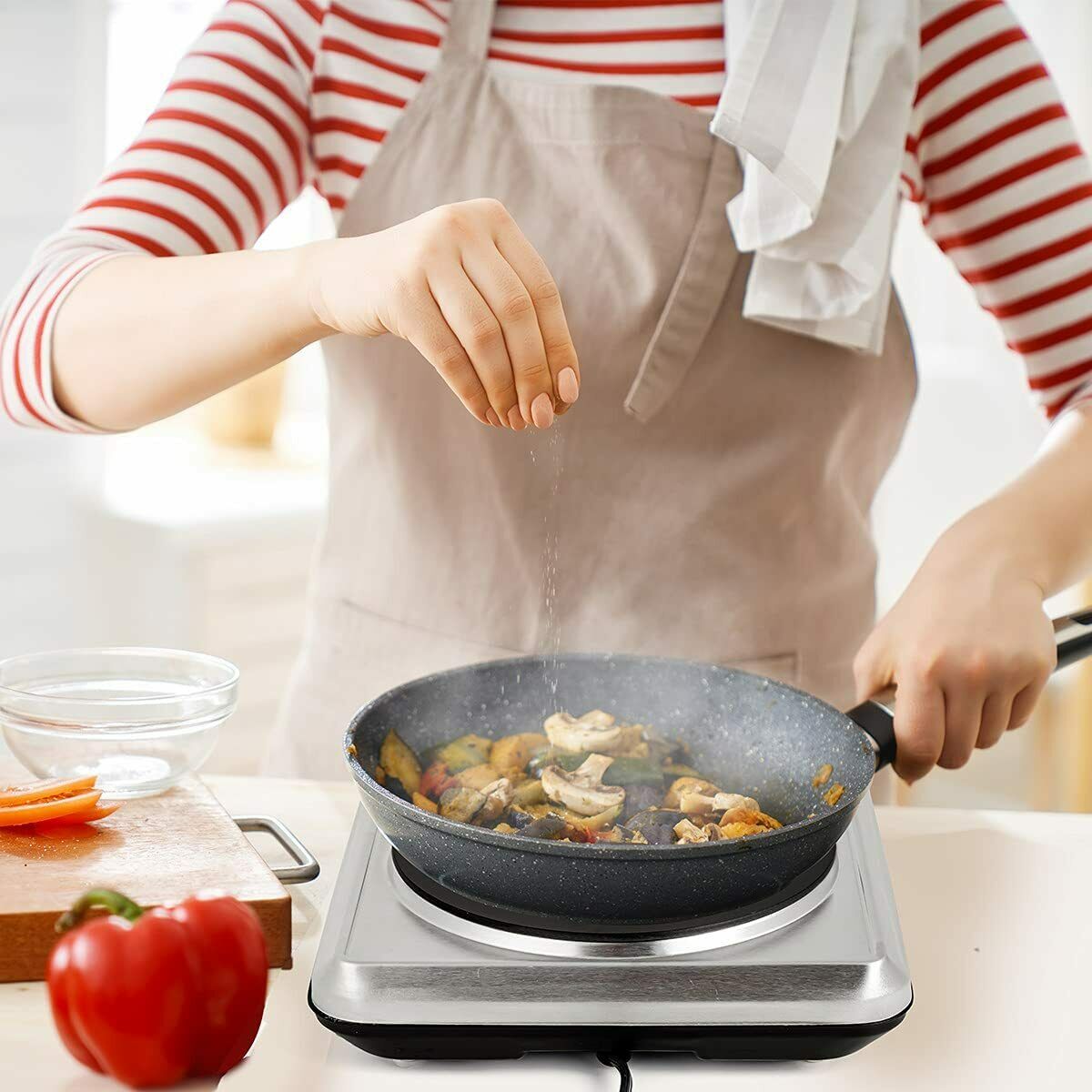 Portable Electric Cooktop Burner Infrared 1000W Single Plate Hot Cooking Stove - Fresh Stock Dated February 2026