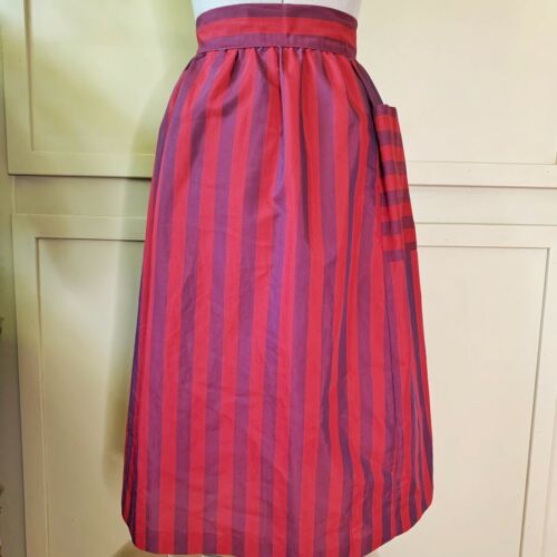 Vintage 80’s Striped Skirt Retro Punk Oversized Pockets Size 24” - Fresh Stock Dated February 2026