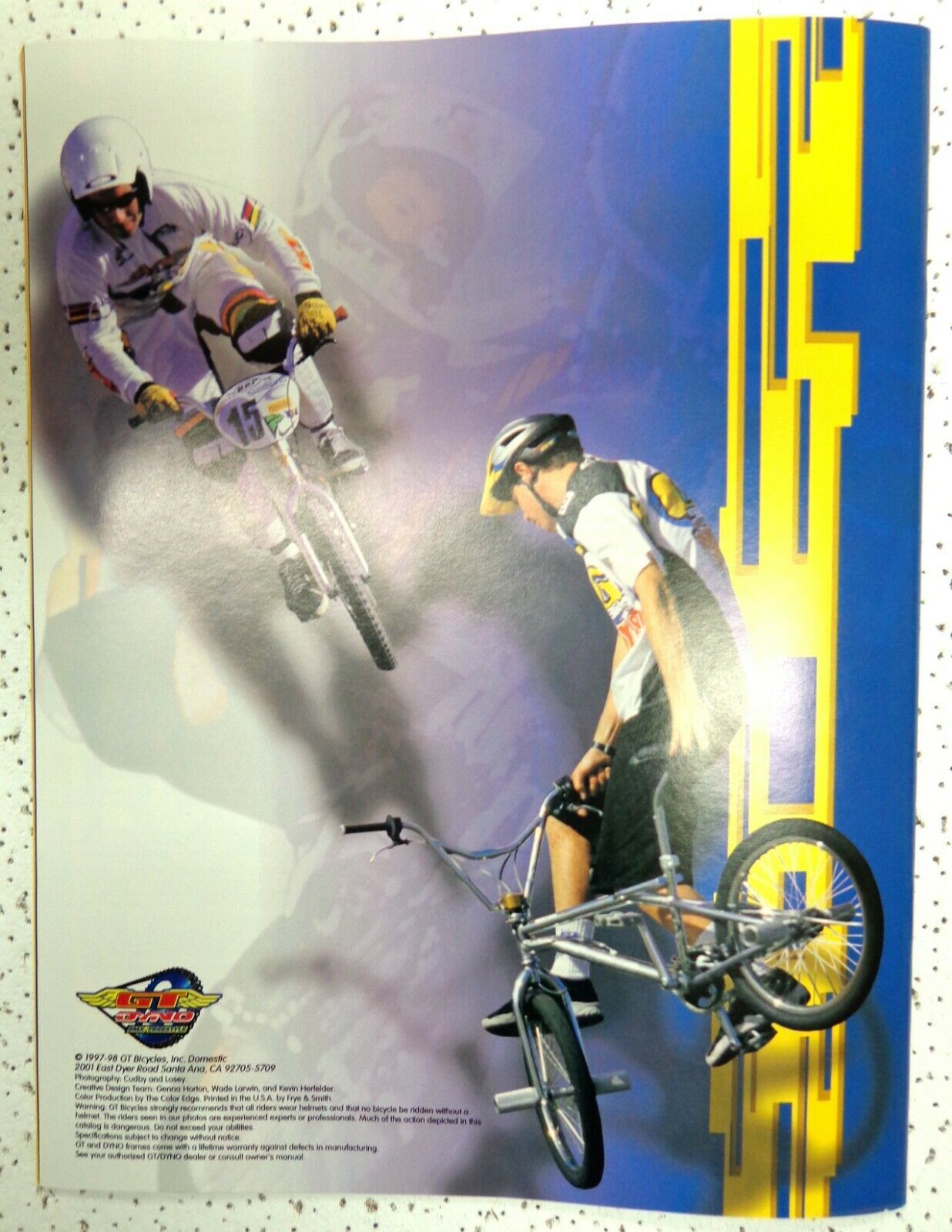 VINTAGE BRAND NEW 1998 GT DYNO BMX CATALOG - Fresh Stock Dated December 2025
