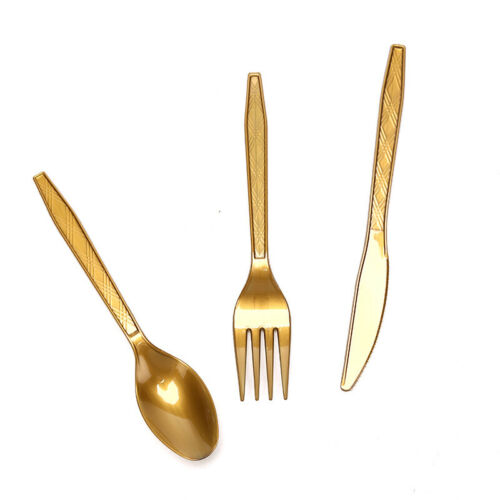 40pcs Disposable Plastic Tableware Luxury Style Utensils Wedding Party Cutlery - Fresh Stock Dated February 2026
