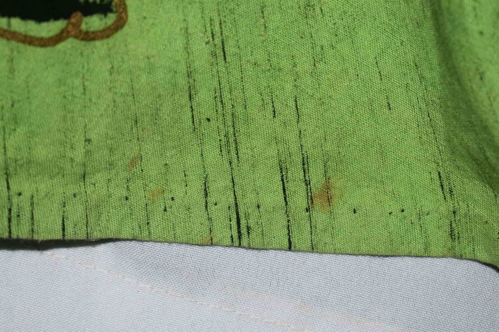 Vintage Circa 1950s Tel Art Mexican Painted Skirt Lime Tone Green XS S As Is - Fresh Stock Dated March 2026