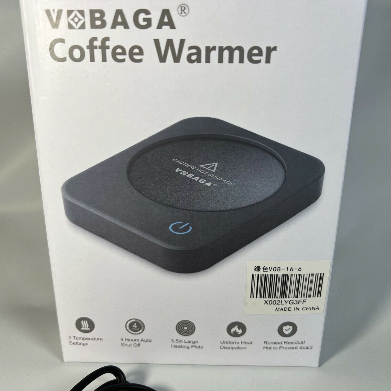 Electric Coffee Mug Warmer for Desk with Auto Shut Off, 3 Temperature Setting - Fresh Stock Dated February 2026