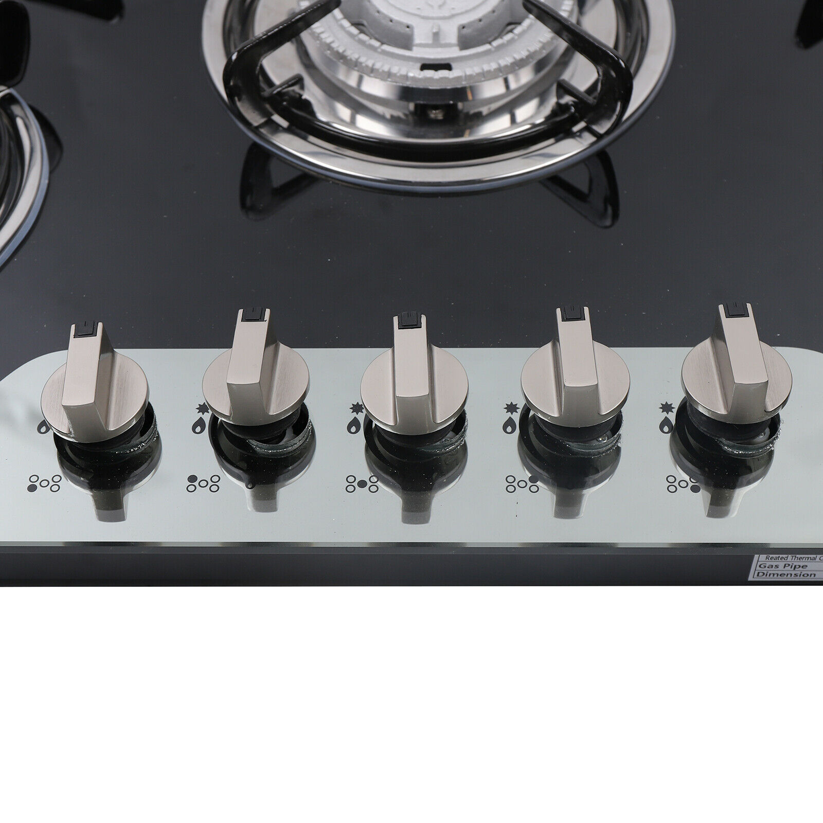 5 Burners Gas Hobs Built-in Kitchen Cooker Stove Cooktop LPG/NG Tempered Glass - Fresh Stock Dated February 2026