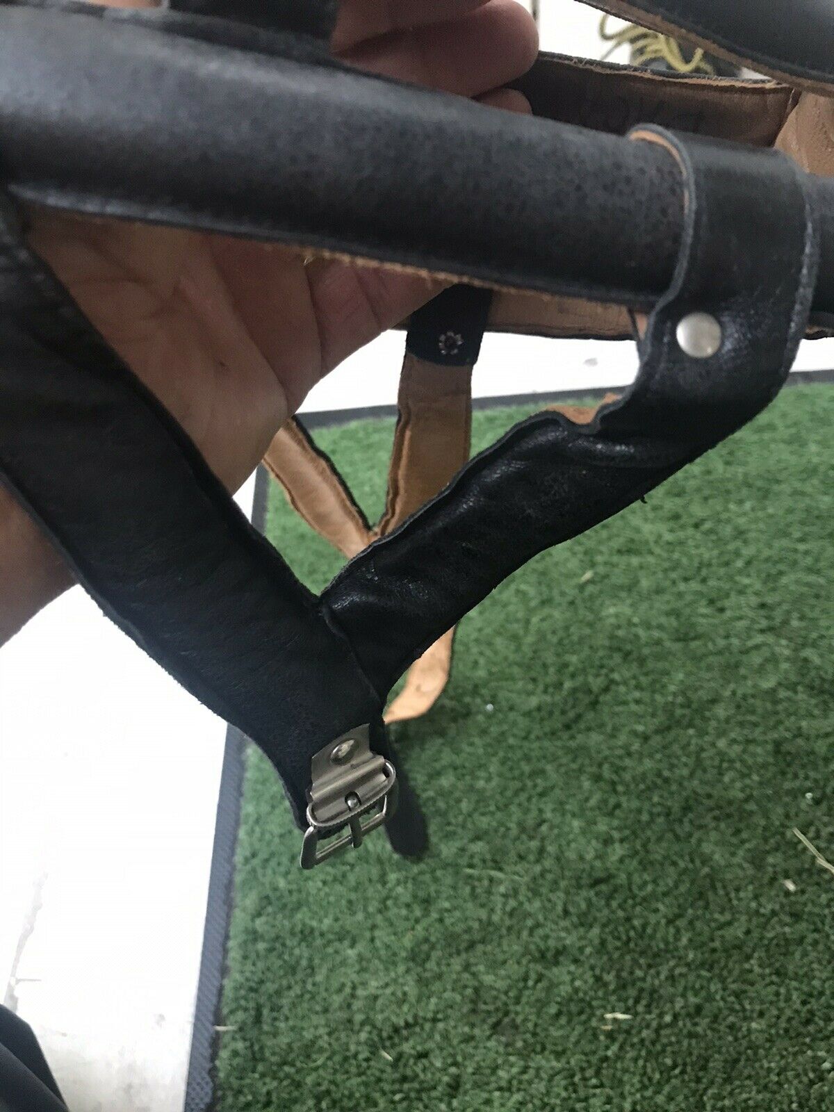 Vintage John F. Kucharik Vintage LEATHER BICYCLE HELMET -Cycling Bike Helmet - Fresh Stock Dated February 2026