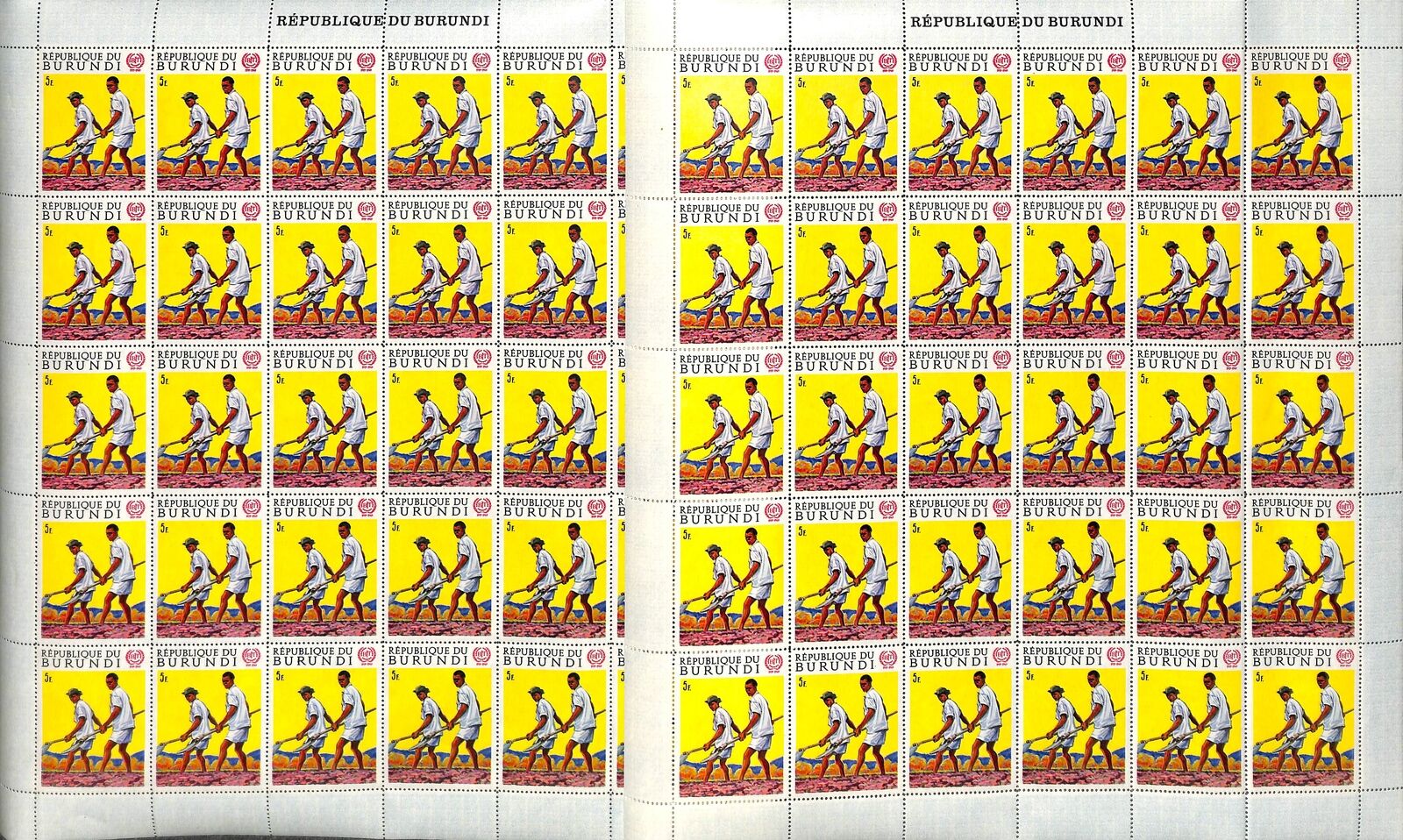 [OP998] Burundi 1969 lot of 6x 4 sheets very fine MNH - Fresh Stock Dated December 2025