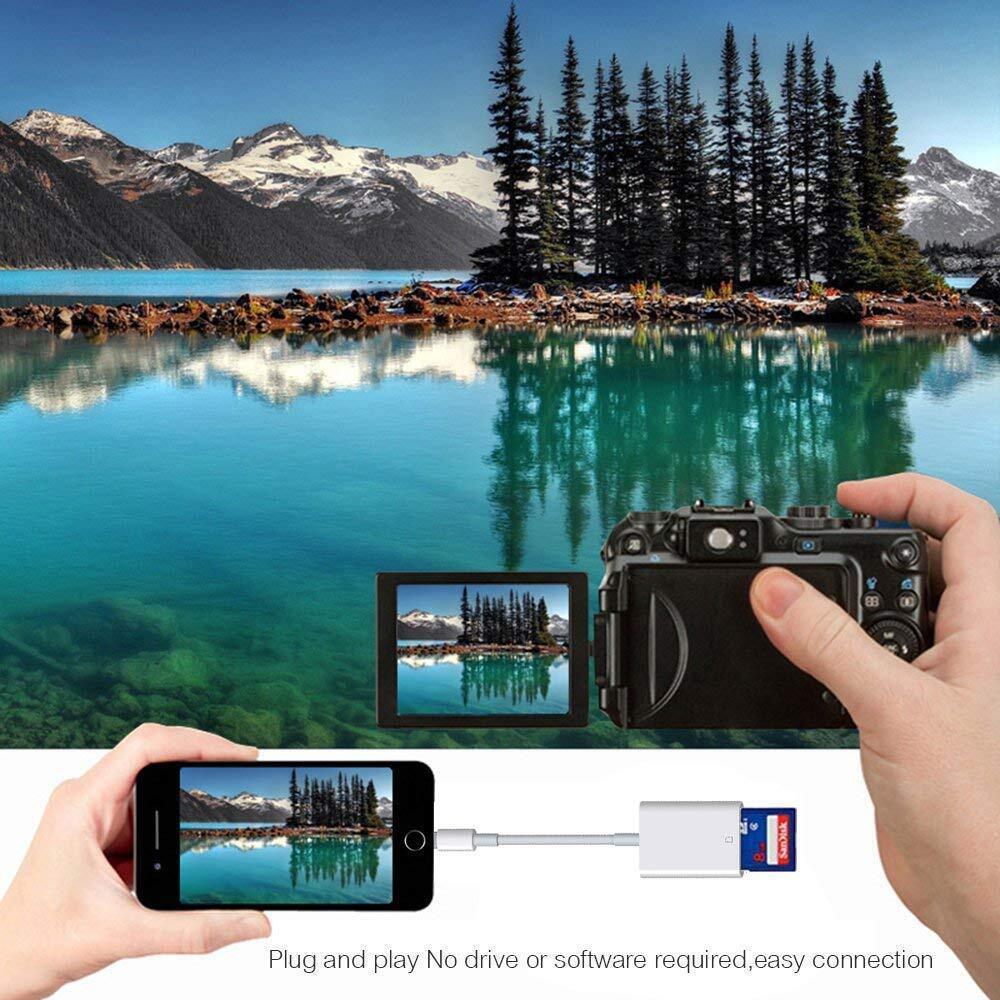 Camera Reader Micro SD TF Card Adapter For iPhone 12 11 Pro XS Max 8 Plus iPad - Fresh Stock Dated February 2026
