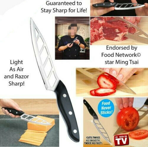 Forever Sharp Non-Stick Kitchen Chef Knife Steak Vegetable Fruit Knife Peeler US - Fresh Stock Dated December 2025