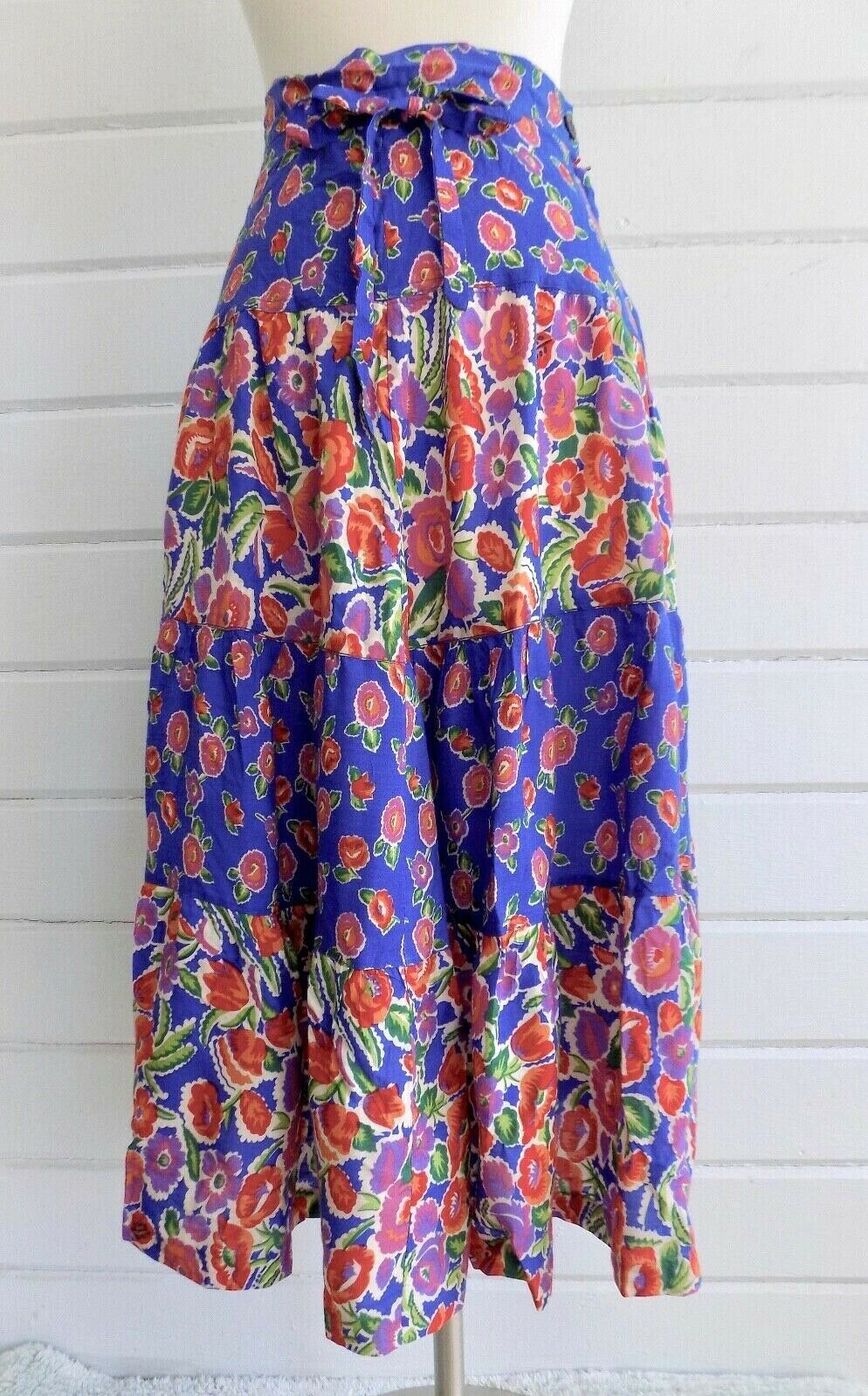 Vtg. Bombacha for ESPRIT DE CORP Floral A Line Midi Skirt - Sz. 9 - Fresh Stock Dated February 2026