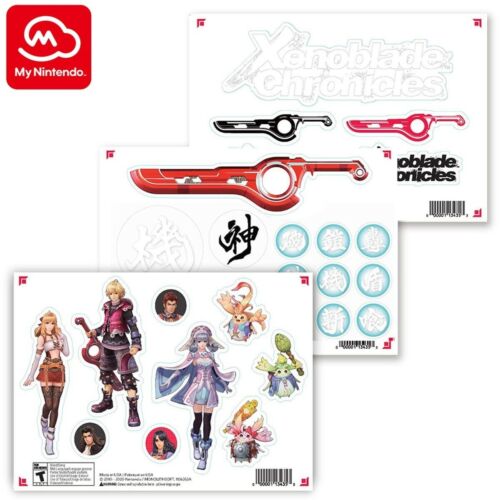 NEW My Nintendo Rewards Xenoblade Chronicles: 3 Sheets of Stickers Definitive Ed - Fresh Stock Dated December 2025