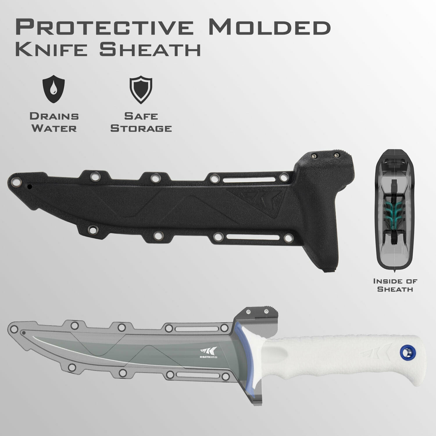 KastKing Spartacus 9 Inch Fillet Knives for Fishing & Cooking Good in Fresh - Fresh Stock Dated December 2025