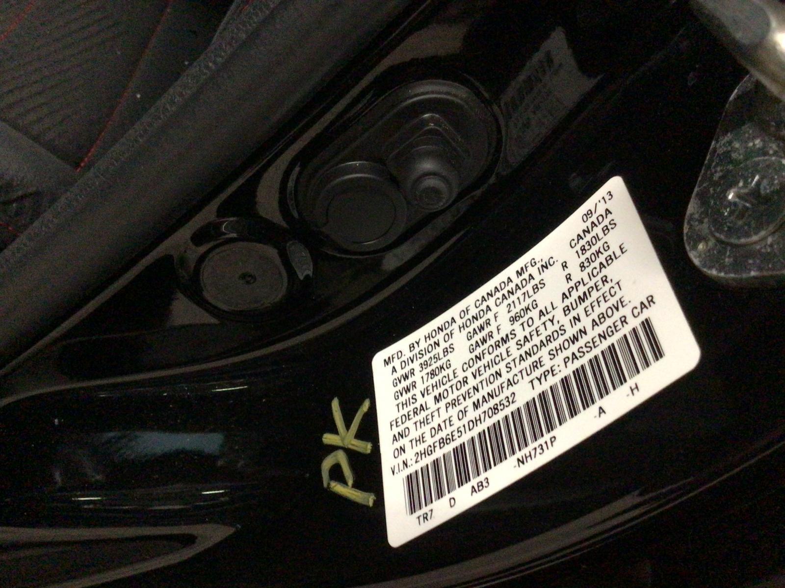 Used Manual Transmission Assembly fits  2013 Honda Civic MT  2.4L Si Grade A - Fresh Stock Dated February 2026