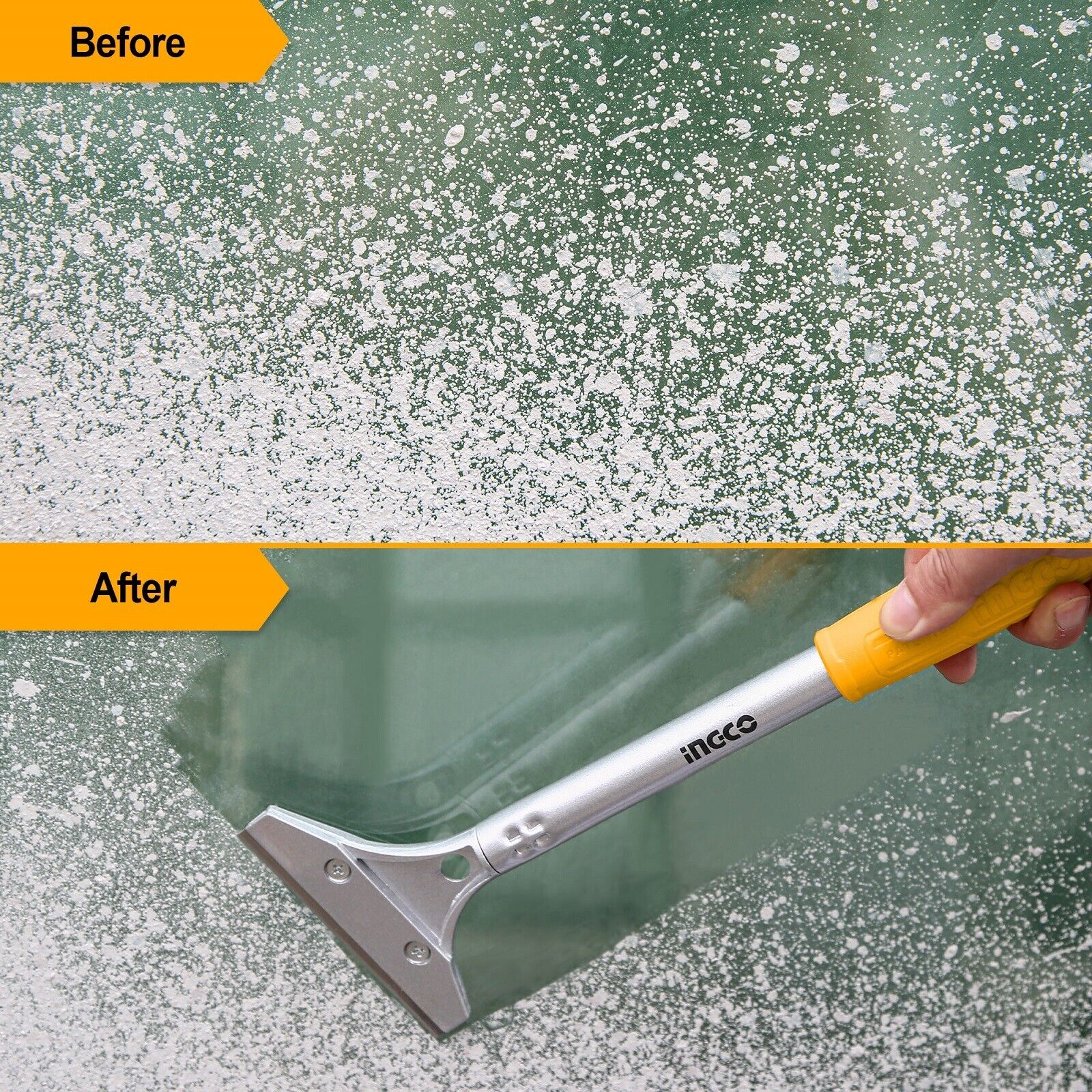 INGCO 4 Inch Razor Blade Scraper Tool with 6pcs Metal Blades - Fresh Stock Dated February 2026