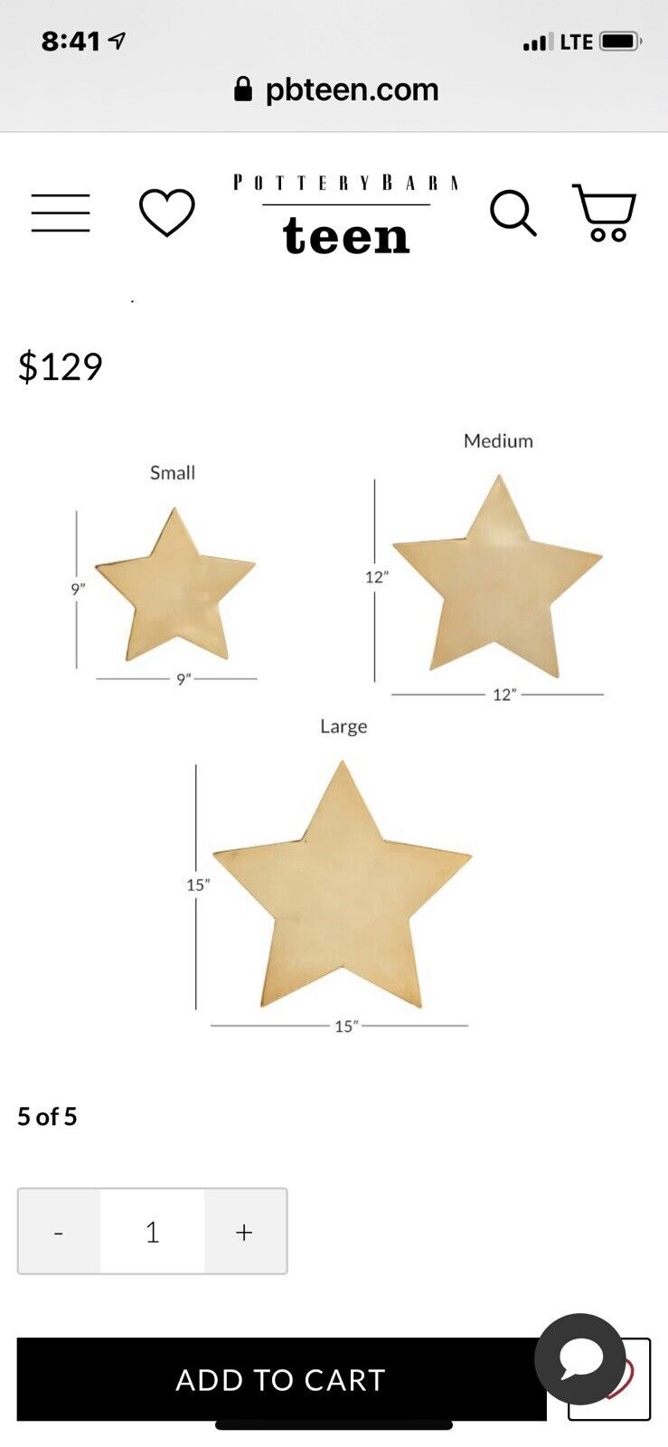 Pottery Barn Teen Emily & Meritt Magnet Stars - Fresh Stock Dated February 2026