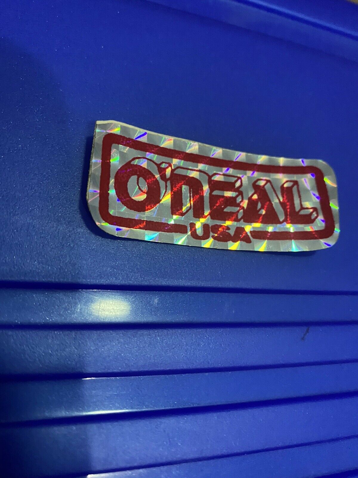 Old School Nos 80’s Oneal Bmx Mx Sticker Prism Skateboard Red Moto - Fresh Stock Dated December 2025