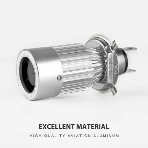 H4 HB2 9003 2000LM Motorcycle LED Headlight Kit Hi/Lo Bulb With Blue Halo Rings - Fresh Stock Dated February 2026