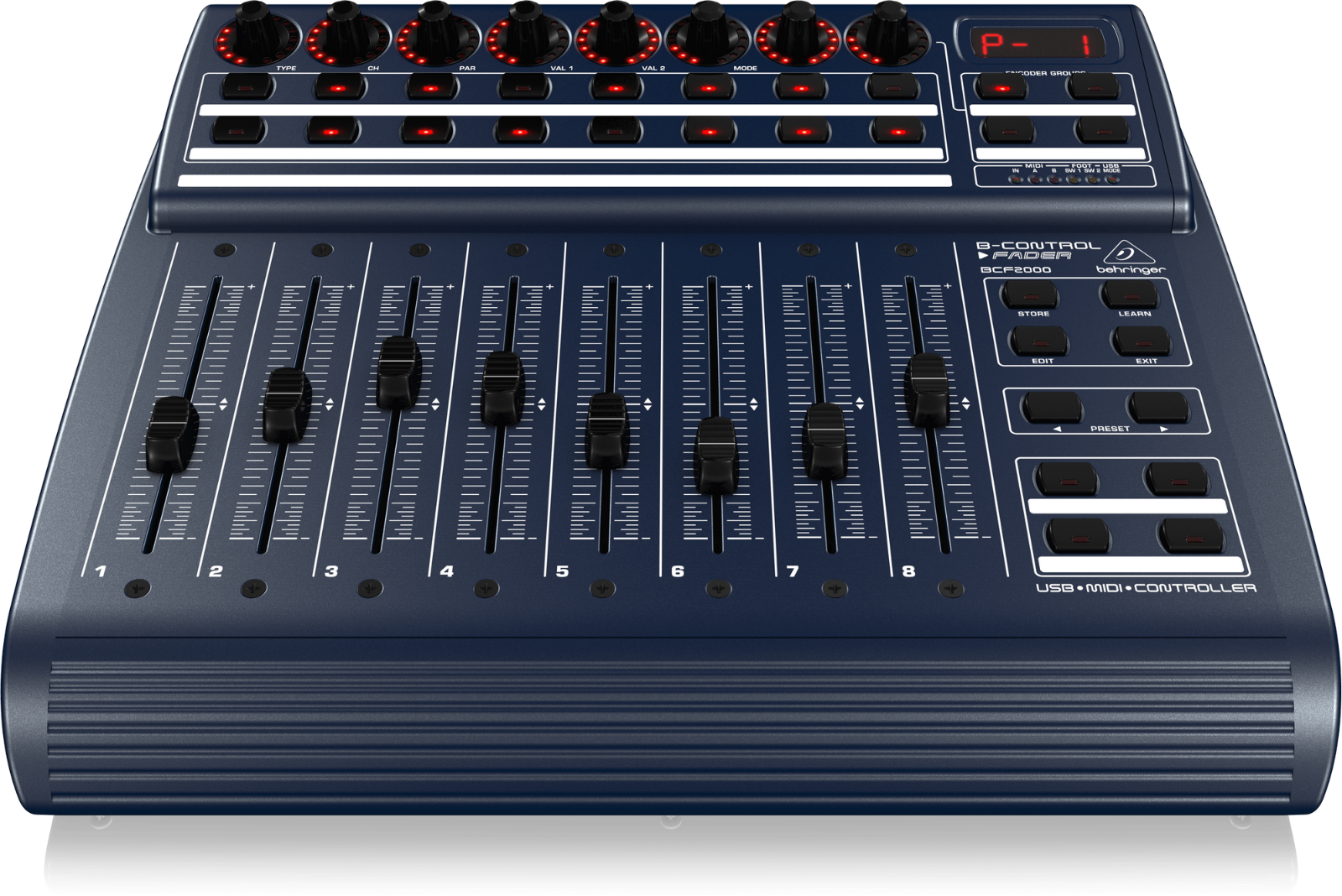 Behringer B-Control Fader BCF2000 Total-Recall USB/MIDI Controller NEW - Fresh Stock Dated February 2026