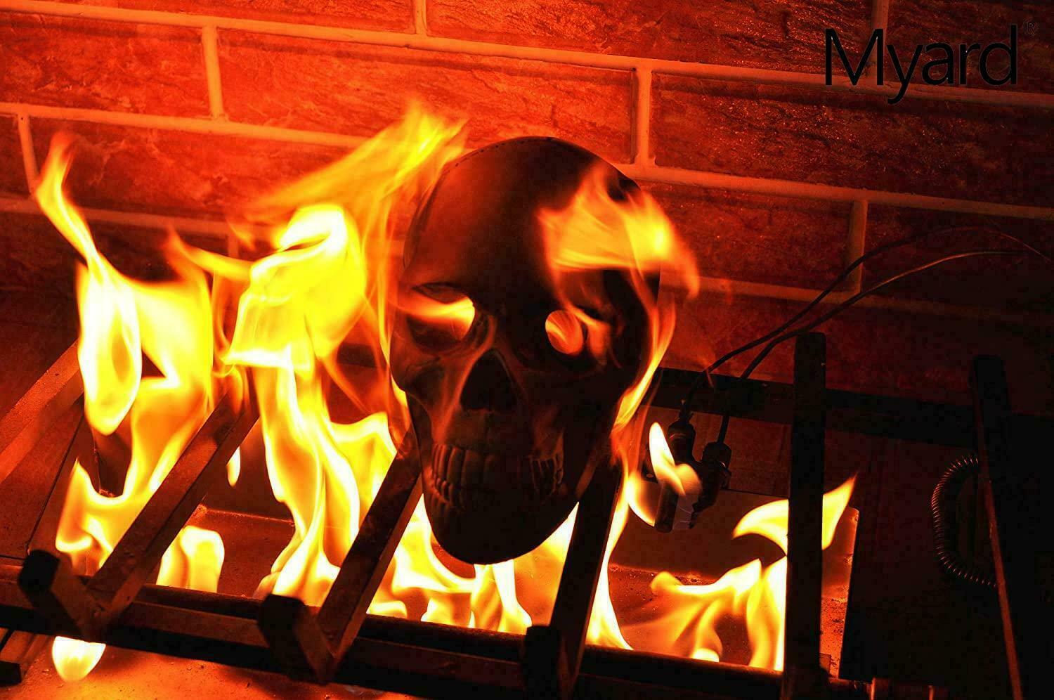 Human Skull Ceramic Wood Large Gas Fireplace Logs Logs for All - Fresh Stock Dated December 2025