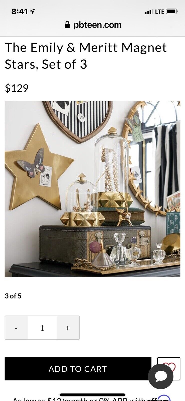 Pottery Barn Teen Emily & Meritt Magnet Stars - Fresh Stock Dated February 2026