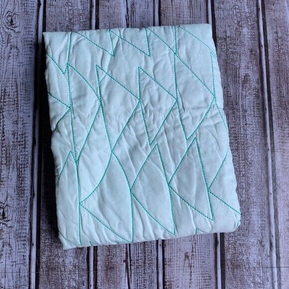 Pillowfort Mint Green Quilted Triangle Pillow Sham - Fresh Stock Dated December 2025