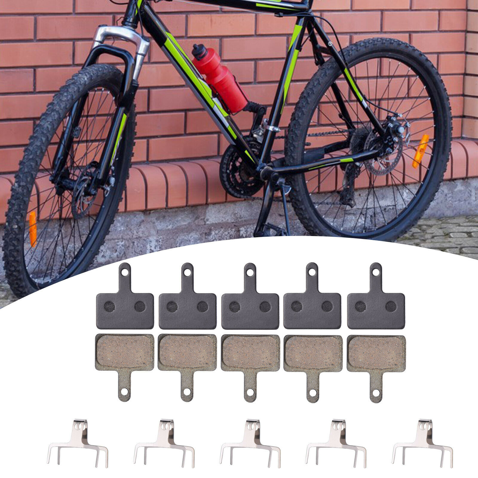 5 Pairs/ MTB Mountain Bicycle Bike Disc Brake Pads for Shimano M375 M446 M395 UK - Fresh Stock Dated February 2026