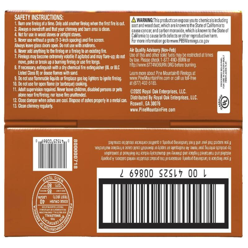 Pine Mountain Citronella Scented Firelog 4 Pack Case - Fresh Stock Dated December 2025