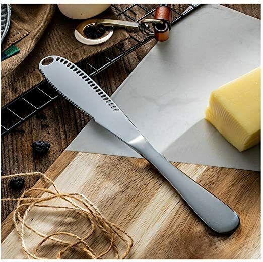 Butter Knife with Holes, Stainless Steel, Spread that Butter Knife 3- in- 1 - Fresh Stock Dated December 2025