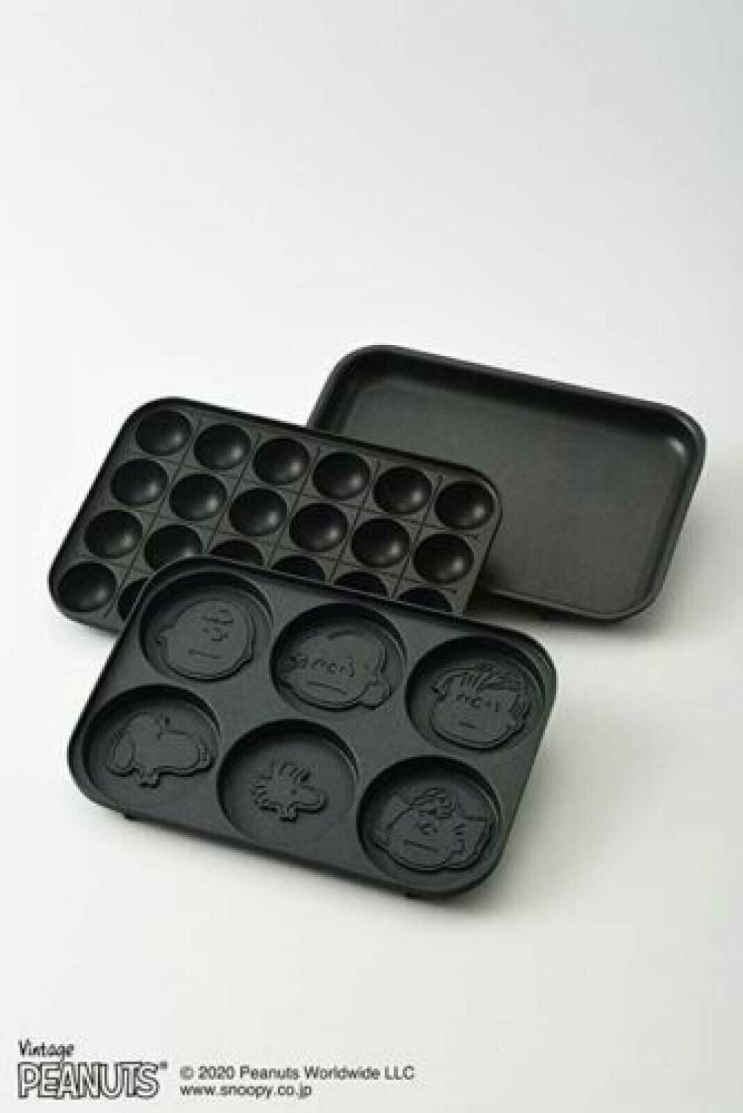 BRUNO Snoopy Compact Hot Plate Peanuts 3 Plates Takoyaki, Pancake, Flat Plates - Fresh Stock Dated February 2026