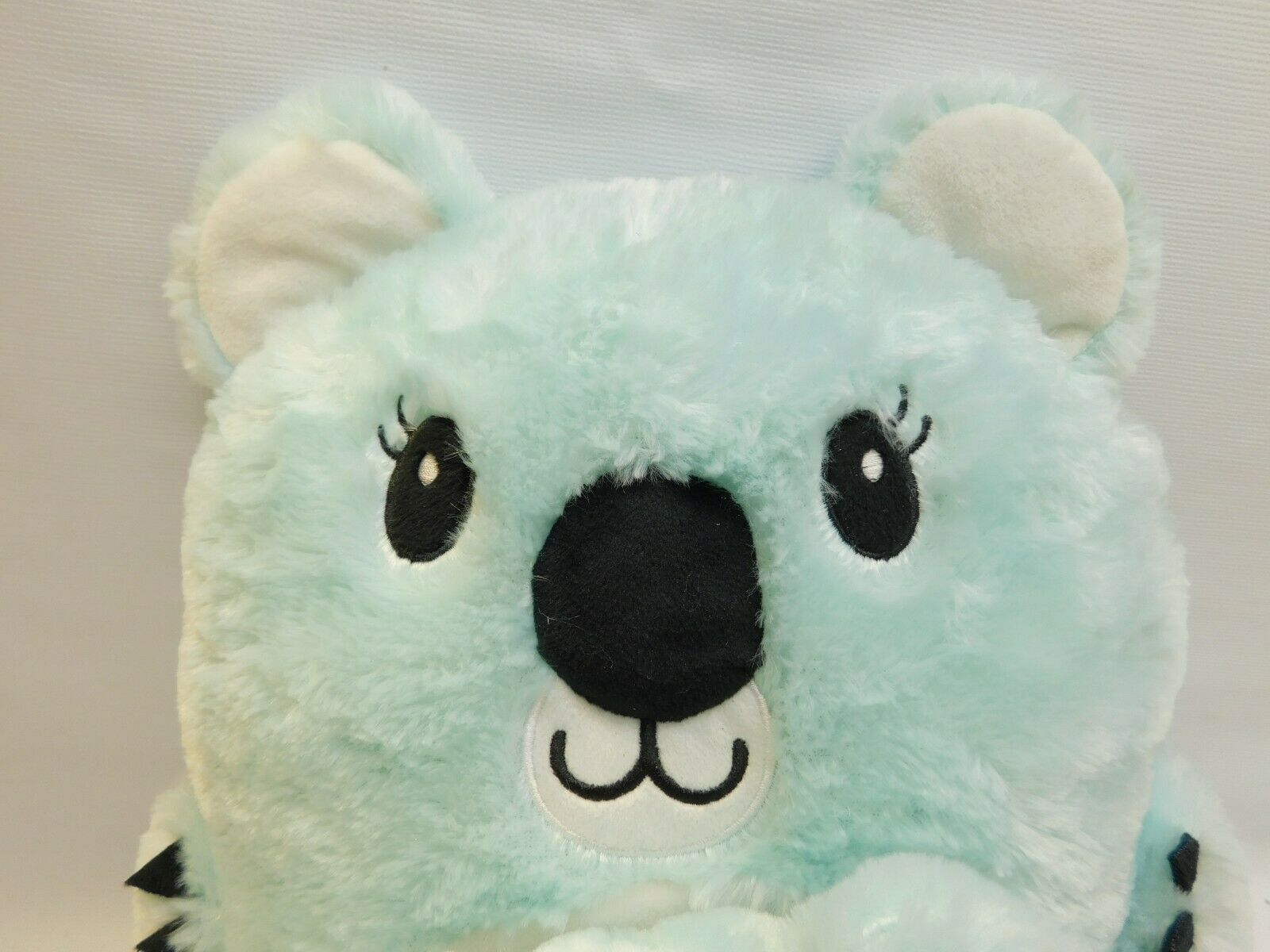 Justice Koala Bear with Baby Bear In Pouch Plush Pillow Turquoise Light Blue - Fresh Stock Dated January 2026