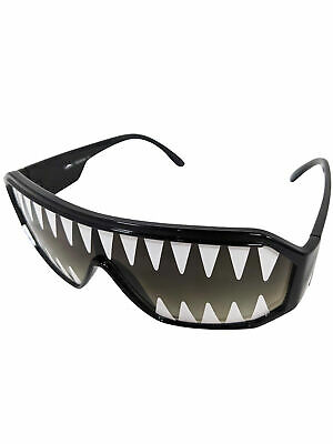 Macho Wrestler Mini Shark Teeth Black Frames Shield Sunglasses Man Randy Savage - Fresh Stock Dated February 2026